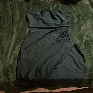 Windsor homecoming silky emerald dress